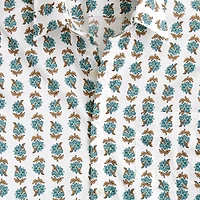 Short-sleeve printed flex casual shirt
