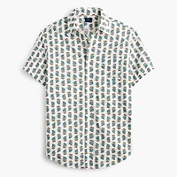 Short-sleeve printed flex casual shirt