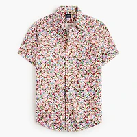 Short-sleeve printed flex casual shirt