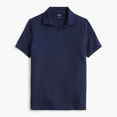 Flex piqué johnny-collar polo shirt