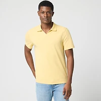Flex piqué johnny-collar polo shirt