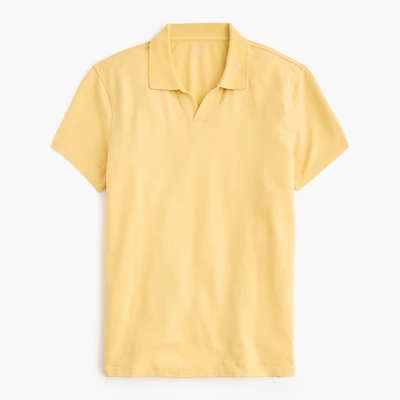 Flex piqué johnny-collar polo shirt