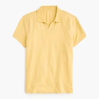 Flex piqué johnny-collar polo shirt