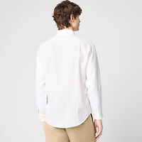 Classic-fit linen-blend shirt