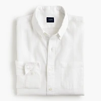 Classic-fit linen-blend shirt