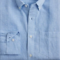 Classic-fit linen-blend shirt