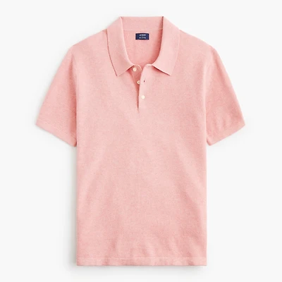 Textured cotton sweater-polo
