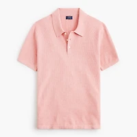 Textured cotton sweater-polo