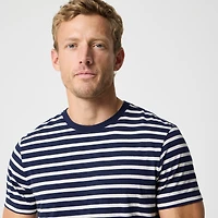 Cotton washed striped jersey tee