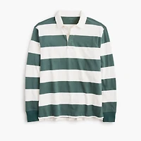 Striped rugby polo shirt