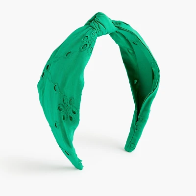 Eyelet knotted headband