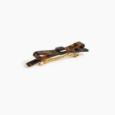 Tortoise bow barrette