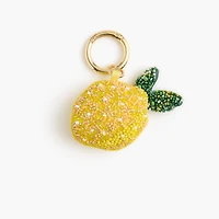 Beaded lemon bag charm