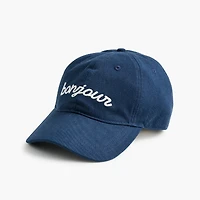 "Bonjour" baseball hat