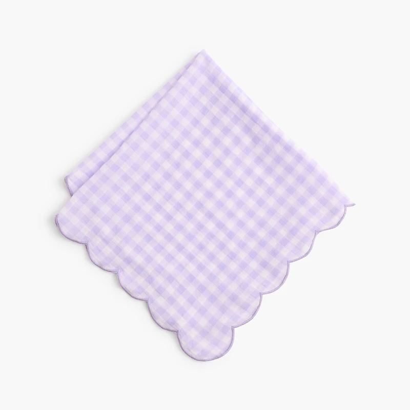 Cotton scalloped handkerchief