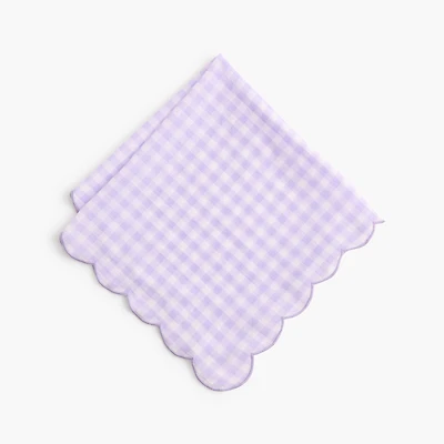 Cotton scalloped handkerchief