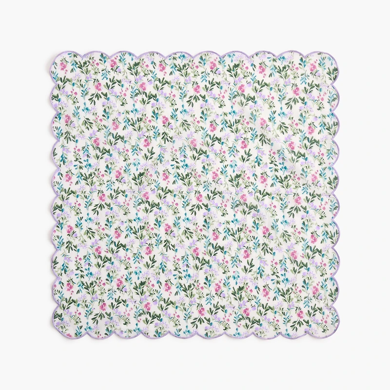 Cotton scalloped handkerchief