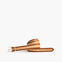 Oval-buckle woven belt