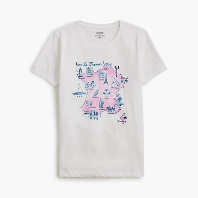 Map of France graphic tee