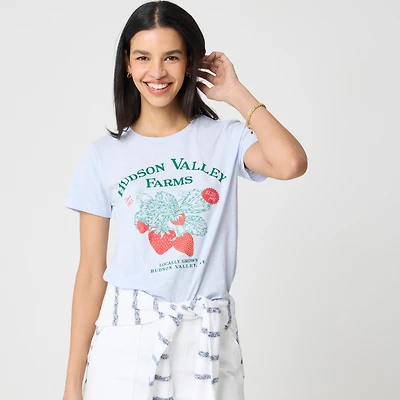 Strawberry farm graphic tee