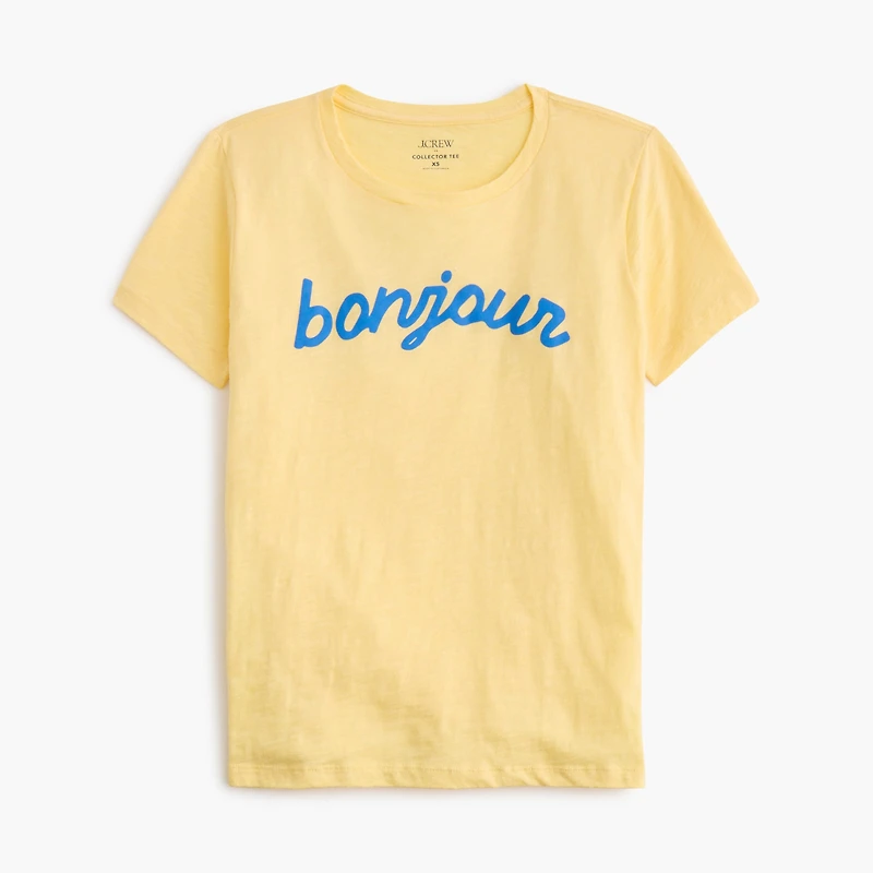 "Bonjour" graphic tee