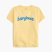 "Bonjour" graphic tee
