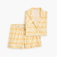 Short-sleeve top and short pajama set