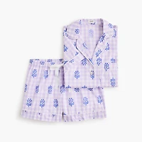 Short-sleeve top and short pajama set