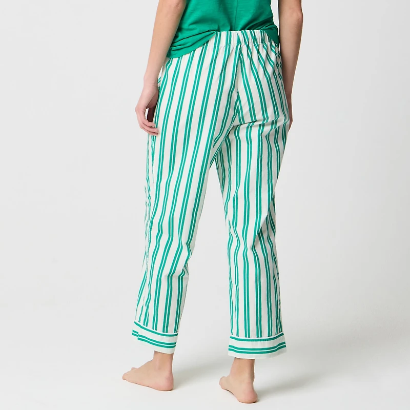 Poplin cropped pajama pant