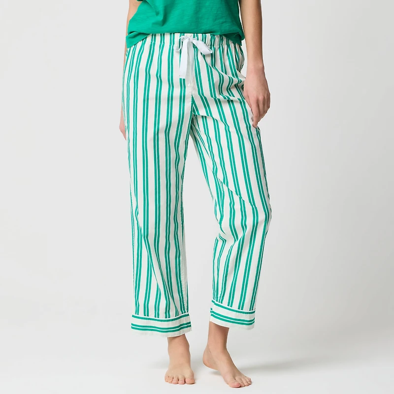 Poplin cropped pajama pant