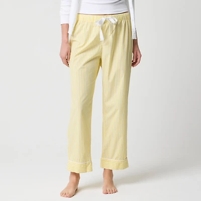 Poplin cropped pajama pant