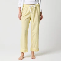 Poplin cropped pajama pant