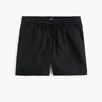 Linen-blend drawstring short