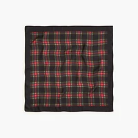 Silky plaid-print scarf