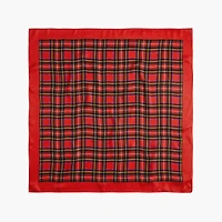Silky plaid-print scarf