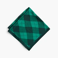 Silky plaid-print scarf