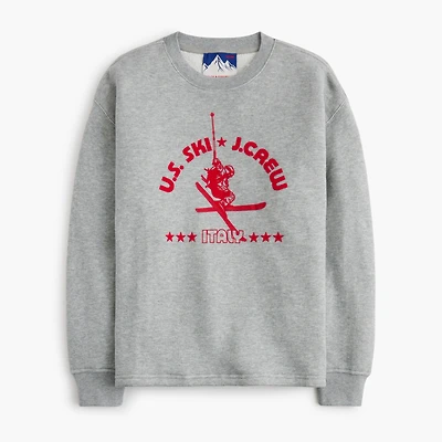 U.S. Ski & Snowboard by J.Crew heritage terry graphic crewneck sweatshirt