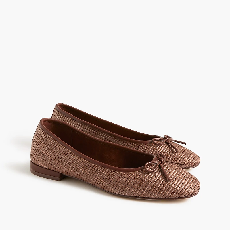 Woven ballet flats