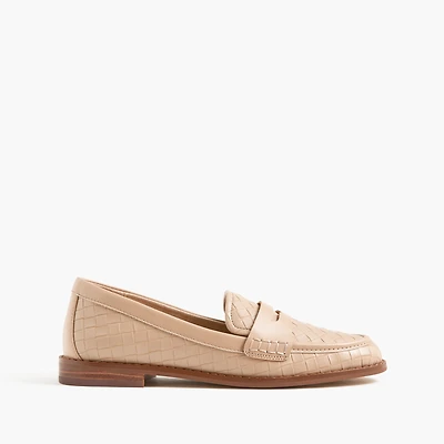 Textured penny loafers