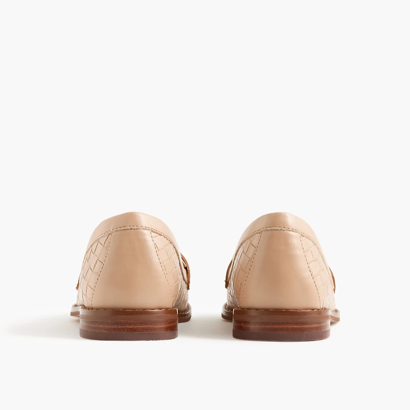 Textured penny loafers