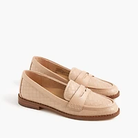 Textured penny loafers