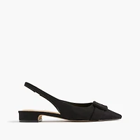 Buckle slingback flats