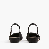 Buckle slingback flats