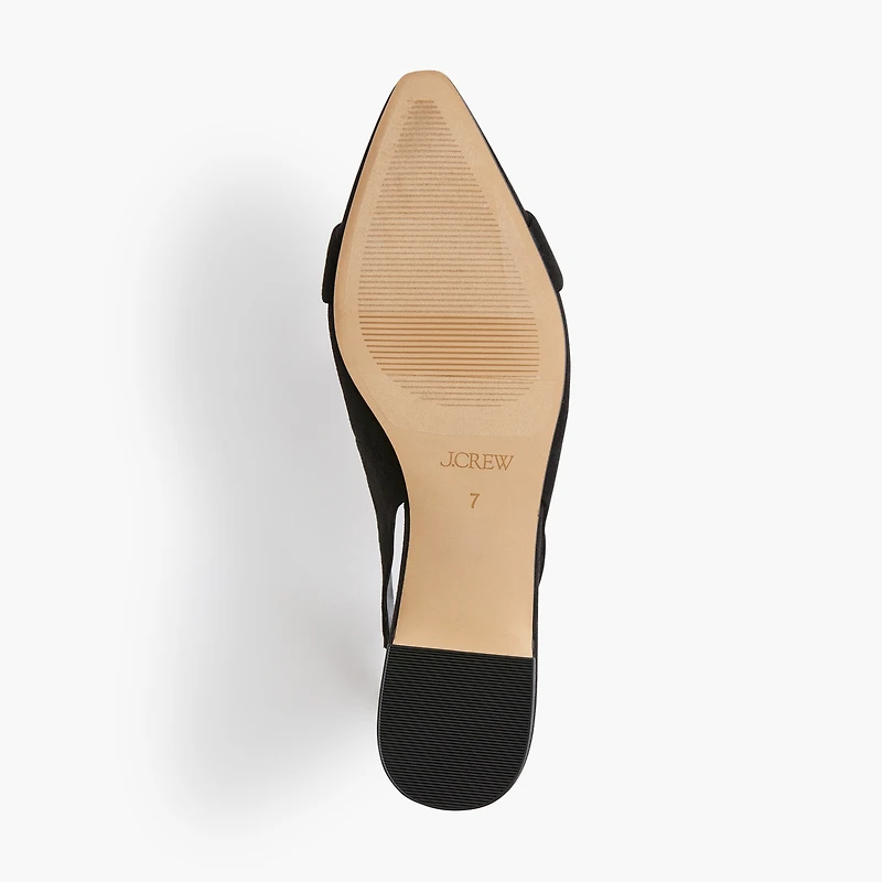 Buckle slingback flats