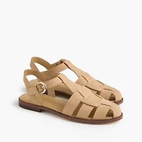 Faux-suede fisherman sandals