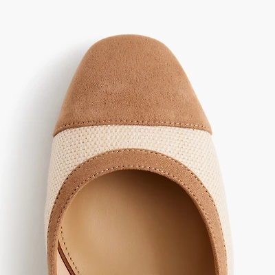 Woven slingback heels