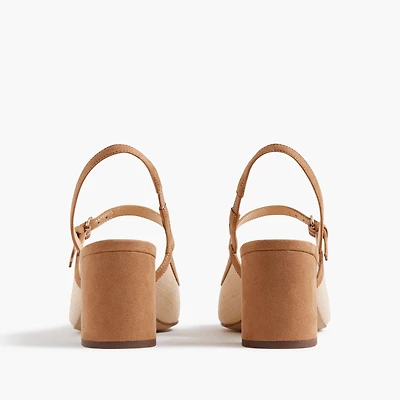 Woven slingback heels