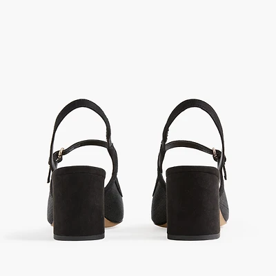 Woven slingback heels