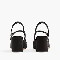 Woven slingback heels