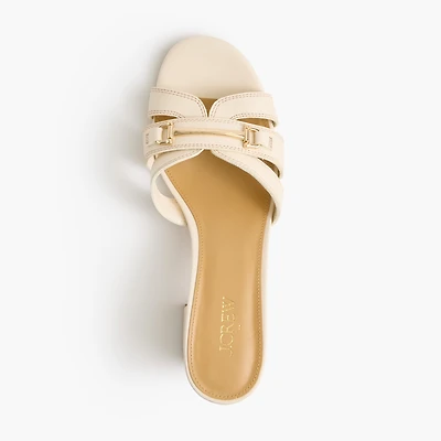 Bit heeled mules
